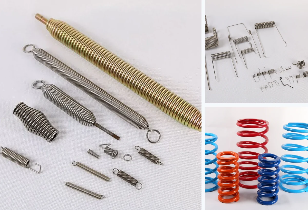 Springs and wire forms for industrial assemblies