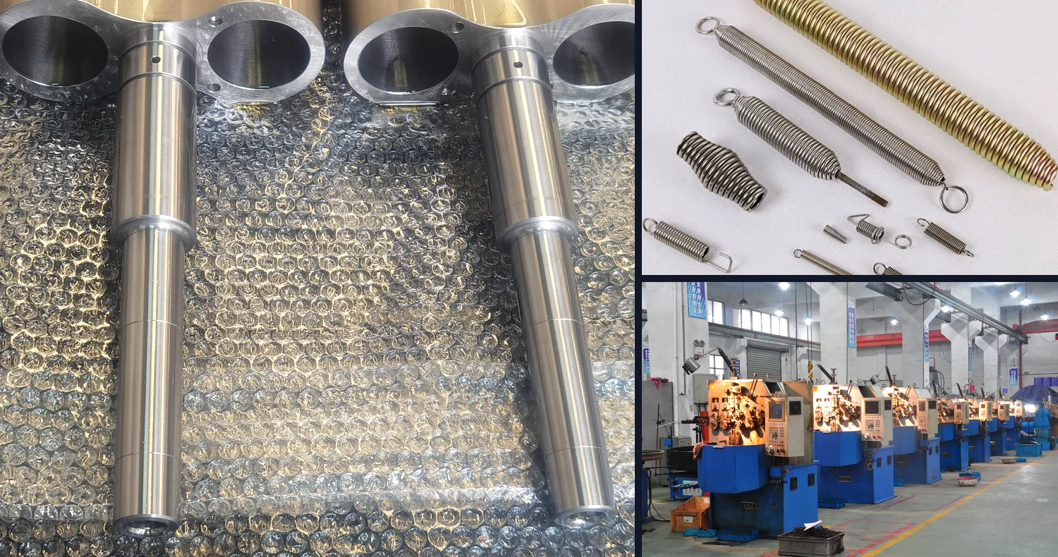 Real machined parts, custom springs, and spring production equipment